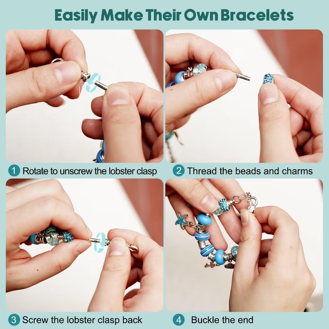 Raptor Home - DIY Charm Bracelet & Necklace Kit with Storage Box
