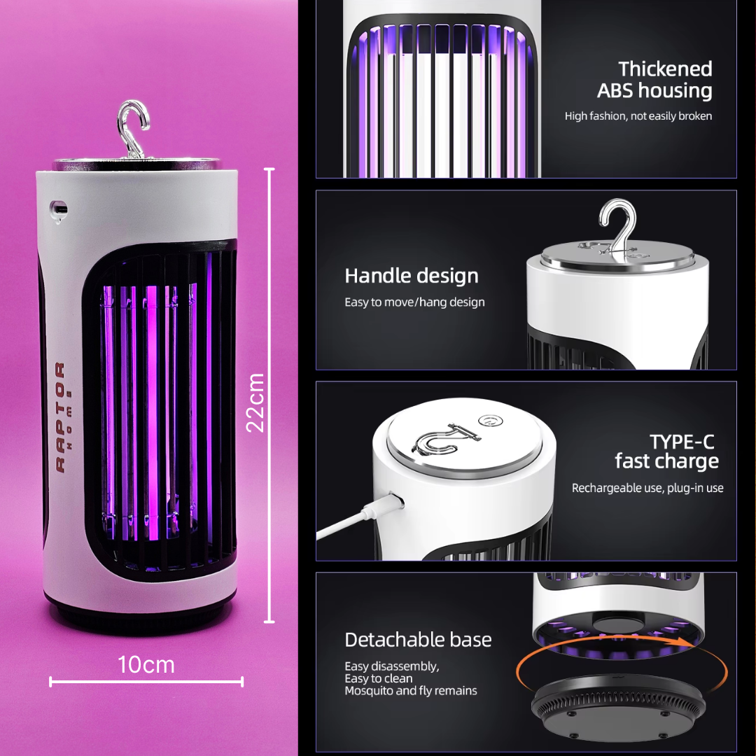 Raptor Home – MoziZap UV LED Rechargeable Mosquito Killer Lamp – Indoors