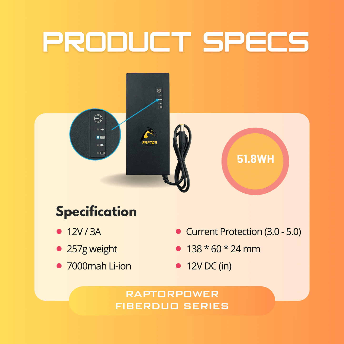 FiberDuo Mini UPS product specs