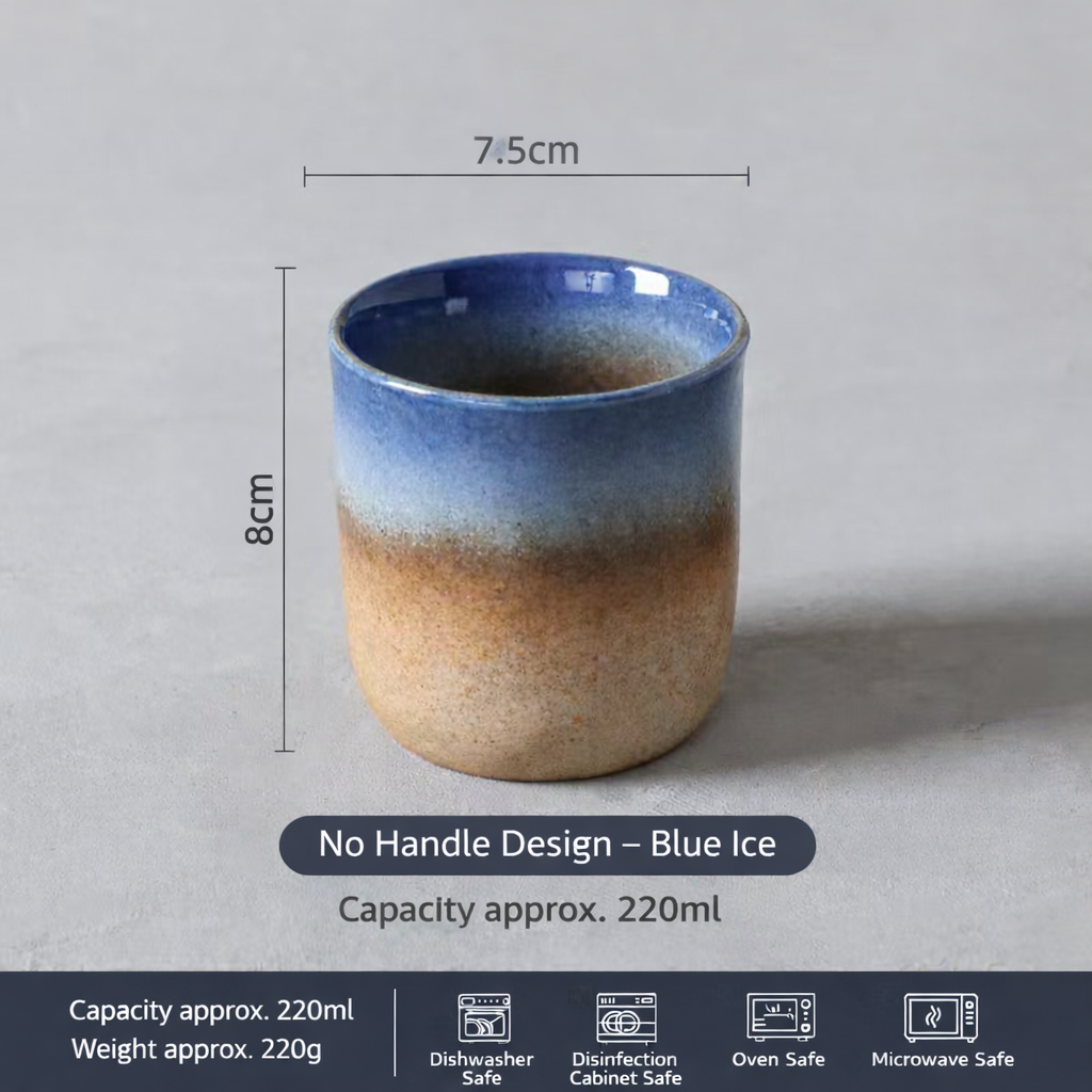 Raptor Home Japanese Glazed 220ml Coffee & Tea Cups in a gift box - set of 4