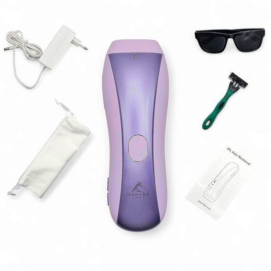 Raptor Home IPL Hair Removal Device – Painless Sapphire Cooling Laser IPL for Women & Men – 6 Energy Levels for Face, Legs, Arms, Bikini & More
