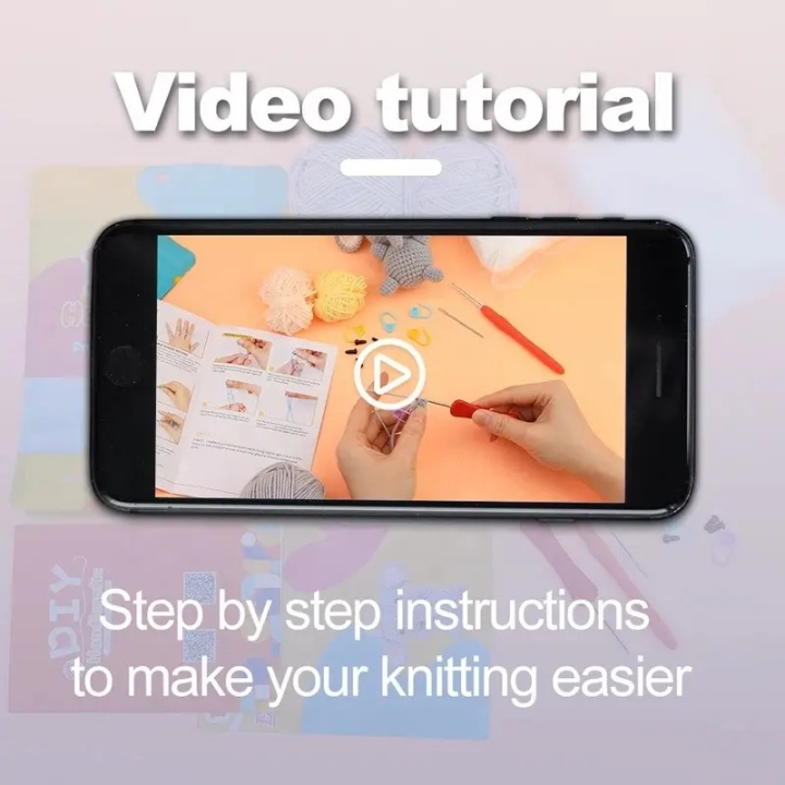 Raptor Home Beginner DIY Crochet Kit – Baby Penguin, Fox & Elephant