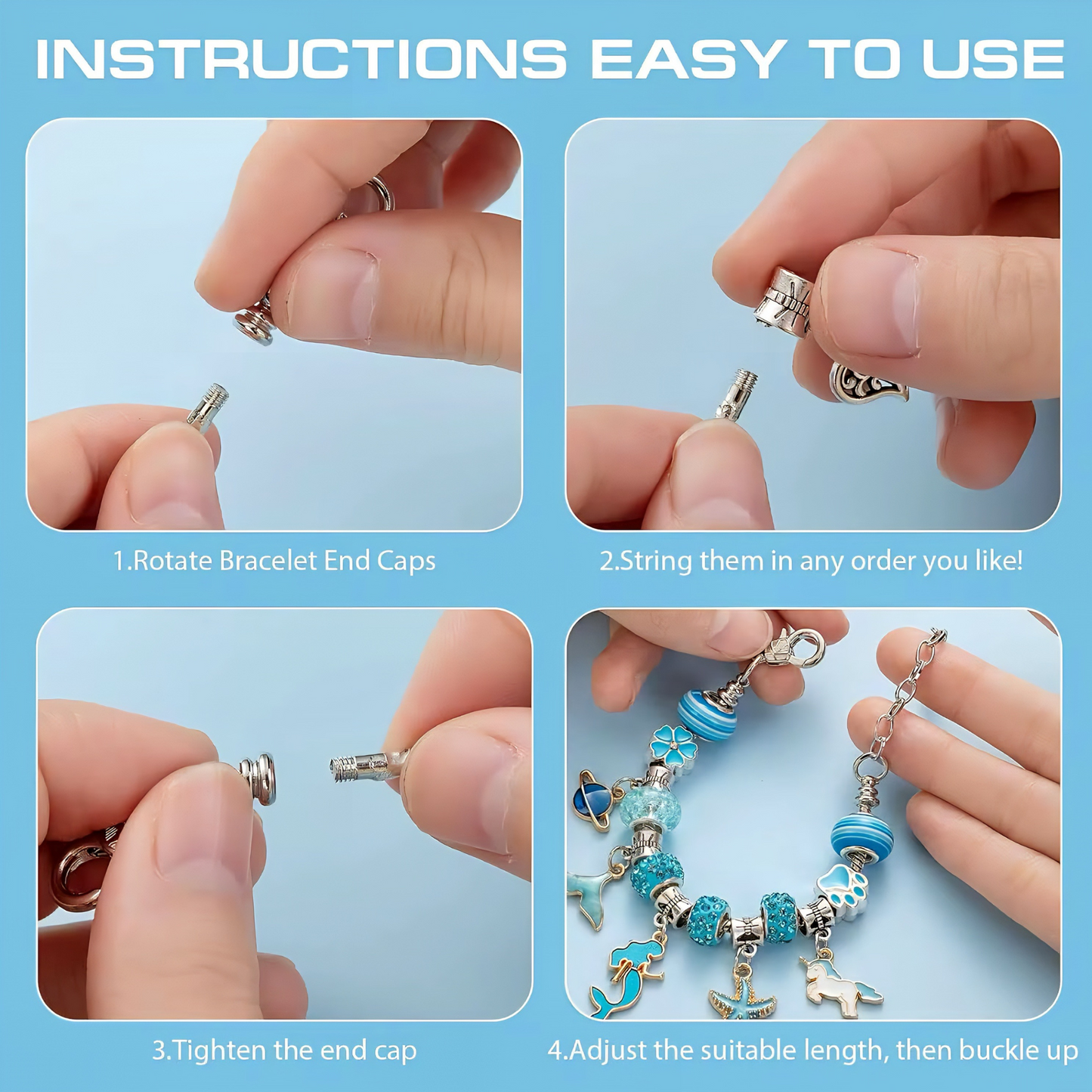Raptor Home - DIY Charm Bracelet & Necklace Kit with Storage Box
