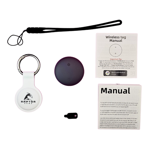 Raptor Home Smart Tag 2 in 1 – Bluetooth Tracker with Silicone Cover for Android and Apple