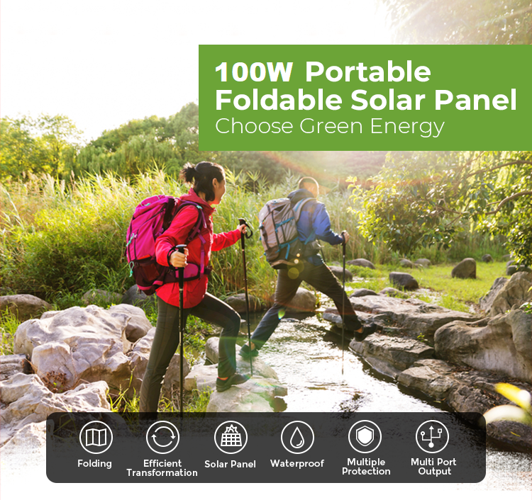SolarLuxe: 100W Portable Solar Panel - Power Anywhere!