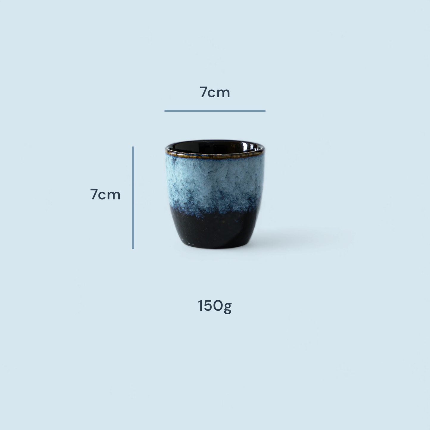 Set of 5 Japanese Kiln-Glazed Ceramic Tea & Coffee Cups - 150ml | Nature-Inspired Design | Gift Box Set