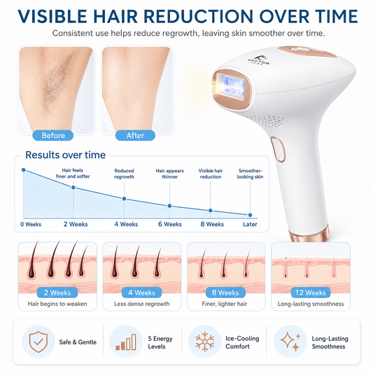 Raptor Home Salon-Grade IPL Permanent Hair Removal Ice Cooled
