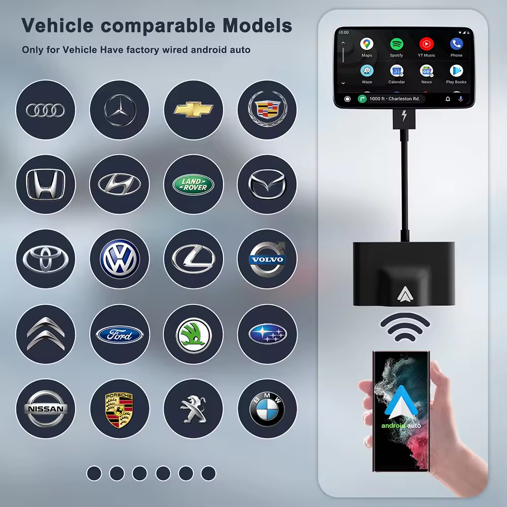 Raptor Home Wireless Conversion Adapter Dongle for Android Auto