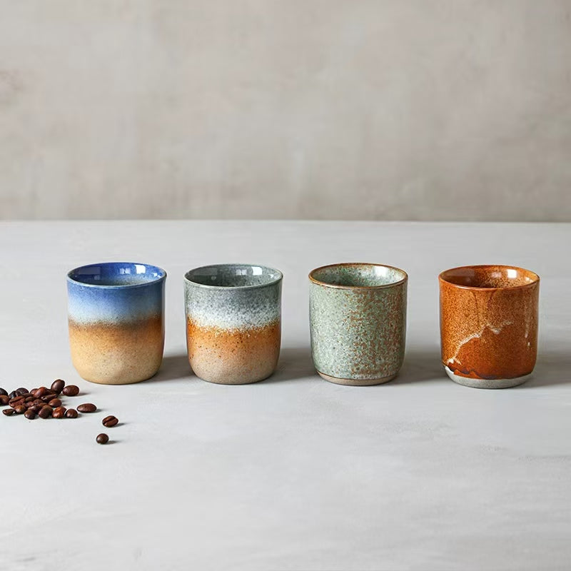 Raptor Home Japanese Glazed 220ml Coffee & Tea Cups in a gift box - set of 4